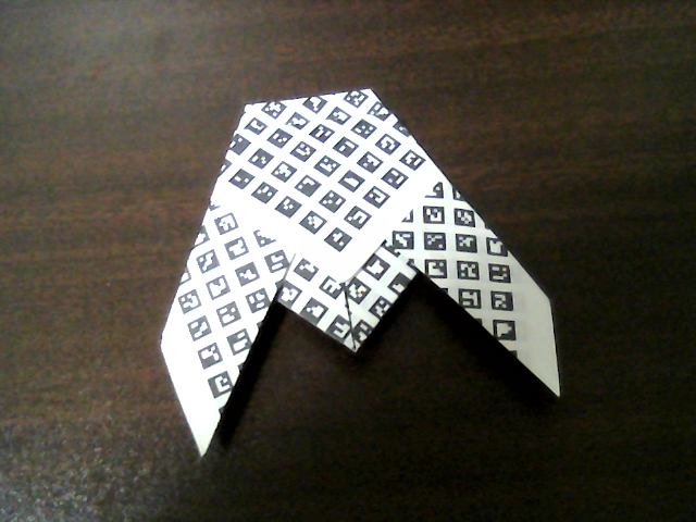 図4.8 Training7で使用した無加工のセミの折り紙