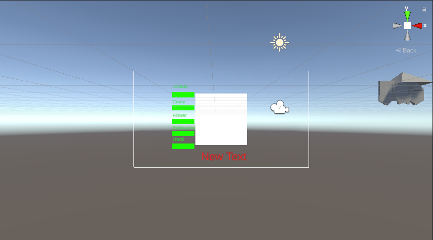 図5.3 地形データを除いたUnityのシーン