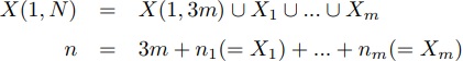 X(1,N)