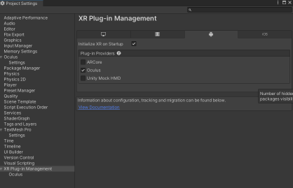 XR Plug-in Management